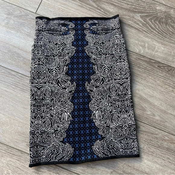 BCBGMaxAzria Irene Tribal Jacquard Pencil Bandage Skirt - Picture 2 of 13